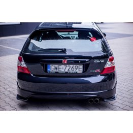 Накладки сплиттеры боковые на задний бампер на Honda Civic VII Type R / Type S